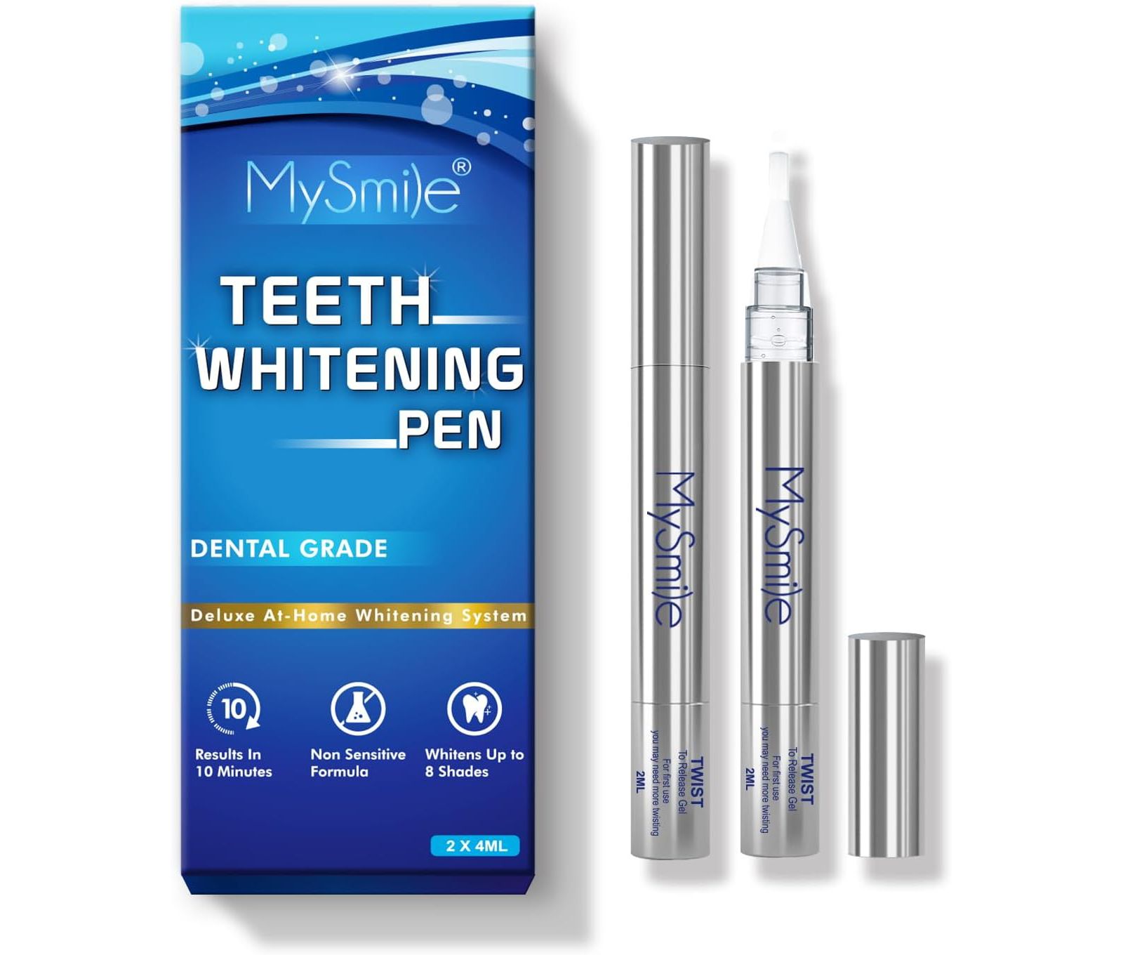 Набор для отбеливания зубов MySmile Teeth Whitening Pen Kit, 14 процедур - 2 шт. гель для отбеливания зубов 8ML
