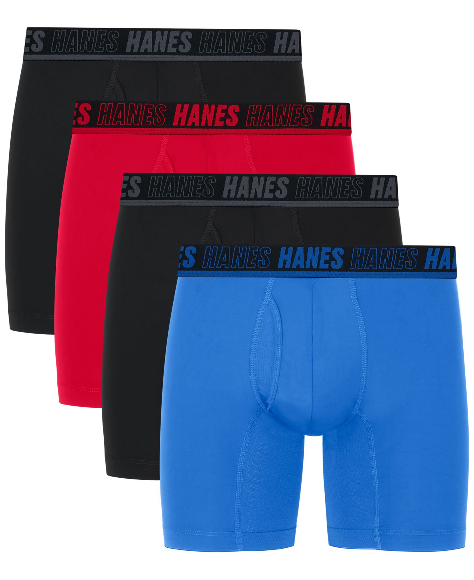 Мужские боксеры-брифы Hanes Moves Ultimate 4-Pk. Anti-Chafe 6"