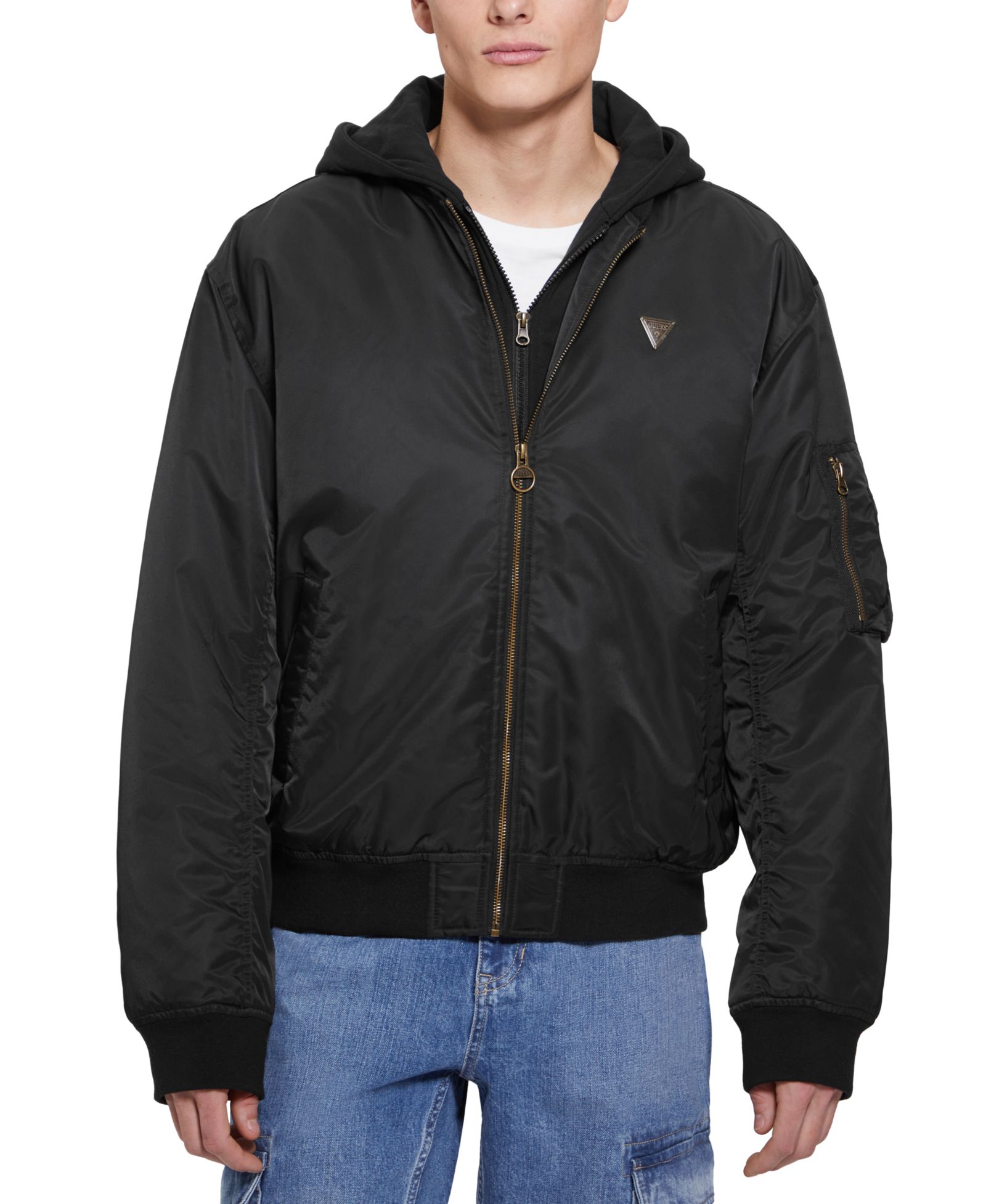 Куртка GUESS Men's John Bomber with Removable Hooded Inset