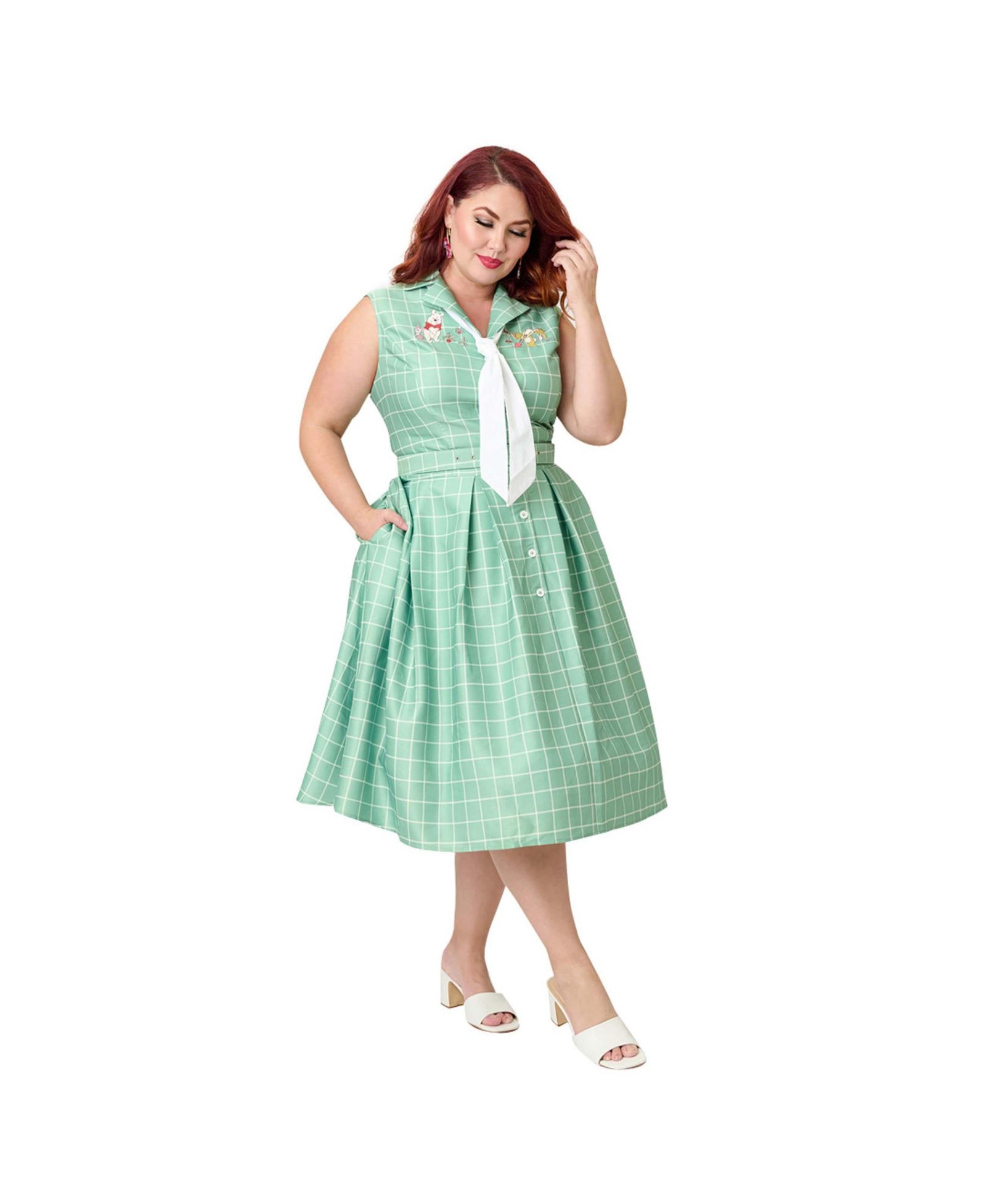 Женское винтажное платье Unique Vintage Plus Size 1950s Edith Swing Dress