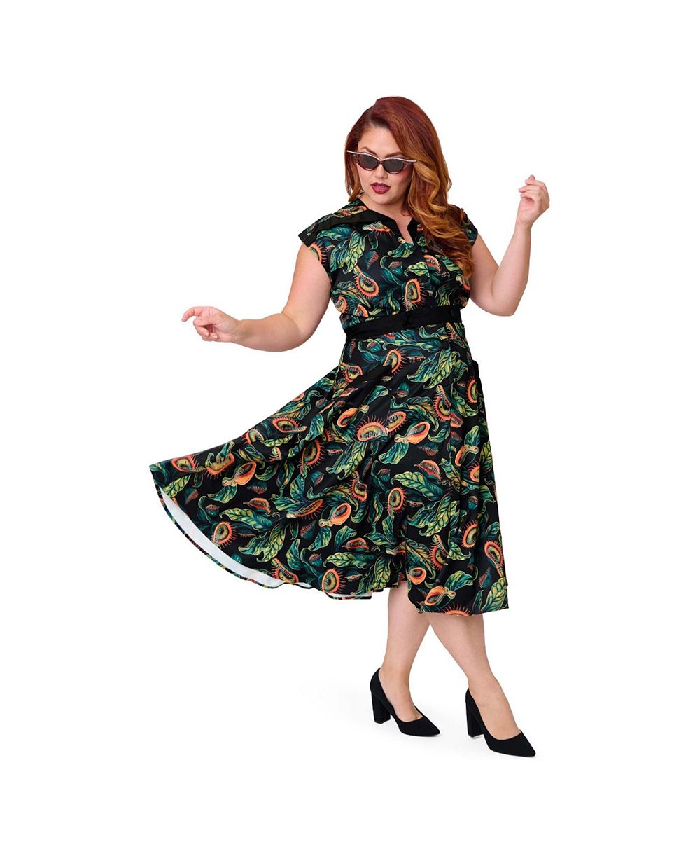 Unique Vintage Женское платье в стиле 1950-х для больших размеров