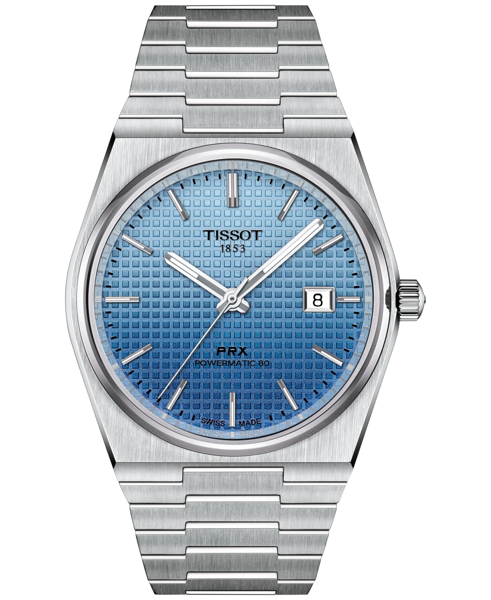 Мужские швейцарские автоматические часы Tissot PRX Powermatic 80 Stainless Steel 40mm