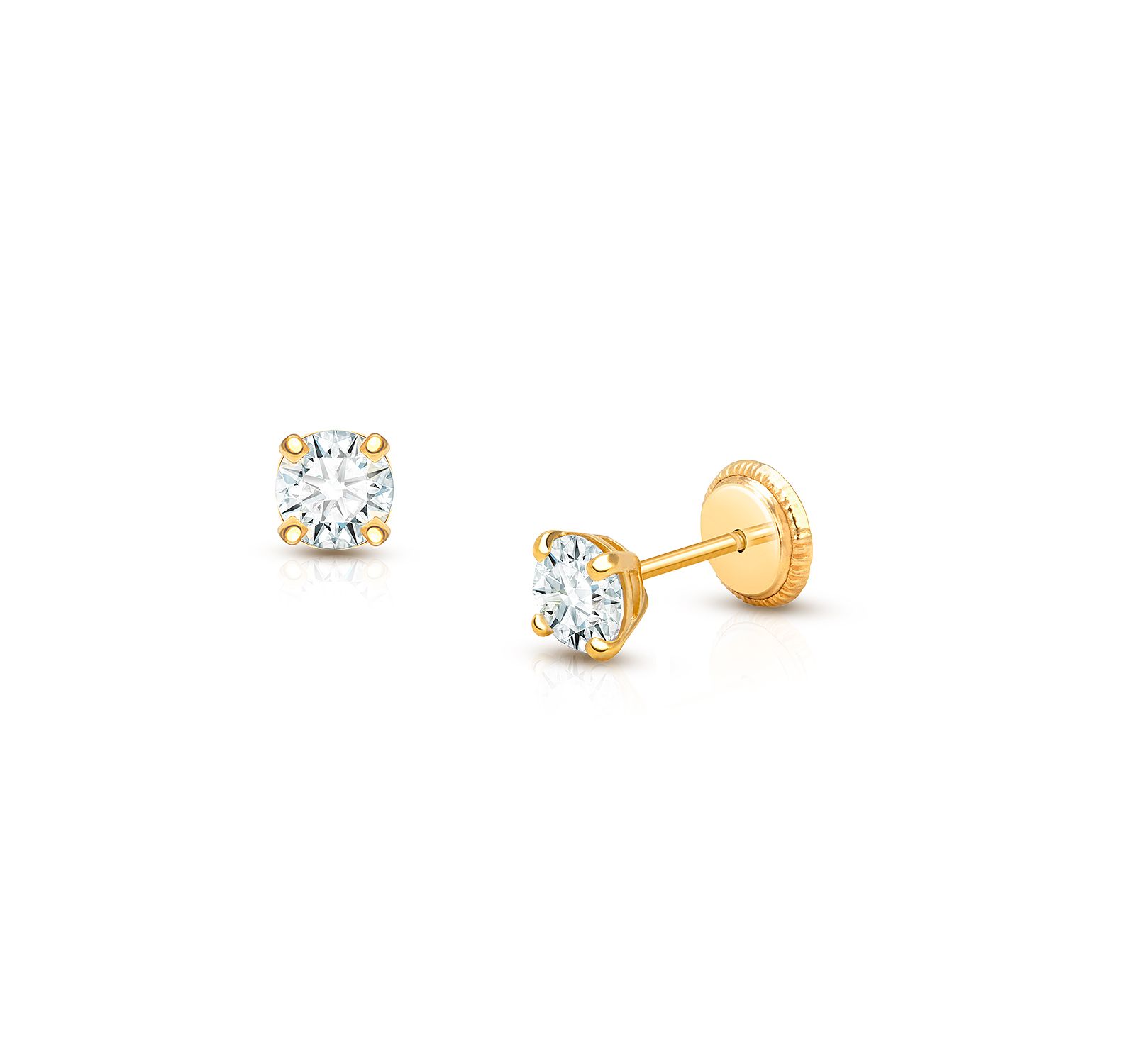 Серьги-гвоздики Tiny Blessings 14K Gold Crystal