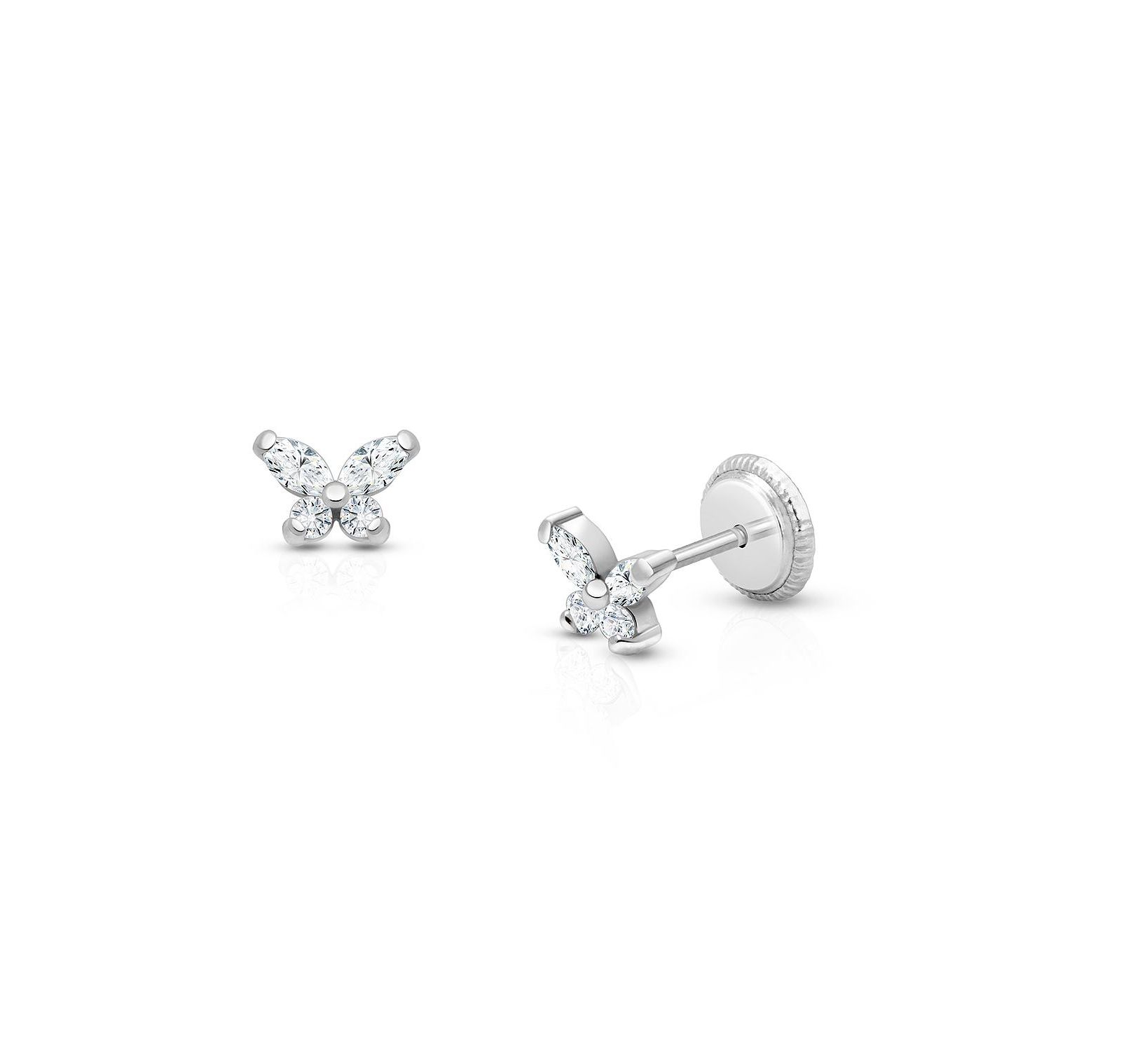 Tiny Blessings 14K Gold серьги-гвоздики Marquise Butterfly