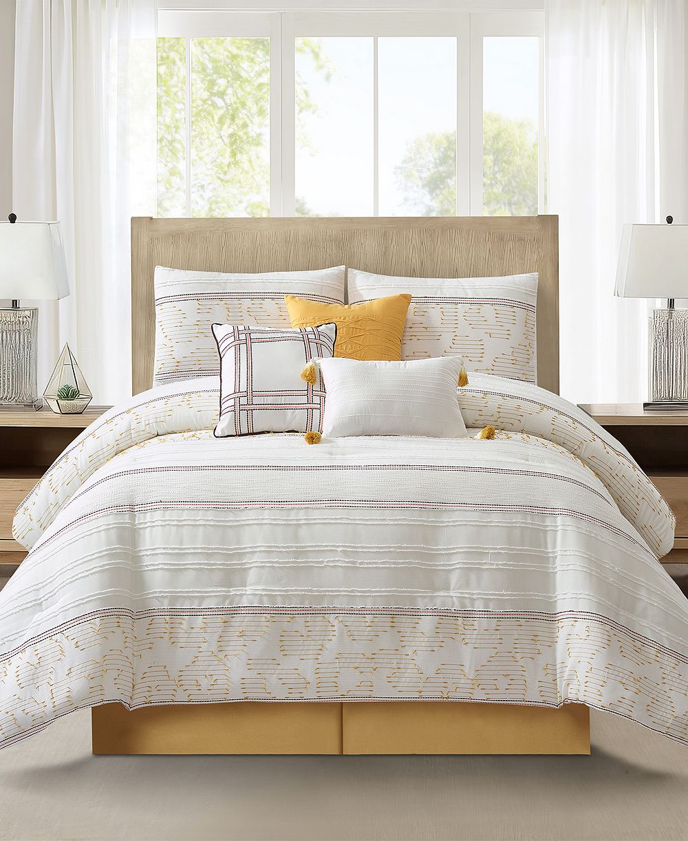 Комплект из 7 предметов Stratford Park Ferdinico Stripe Comforter Set, King