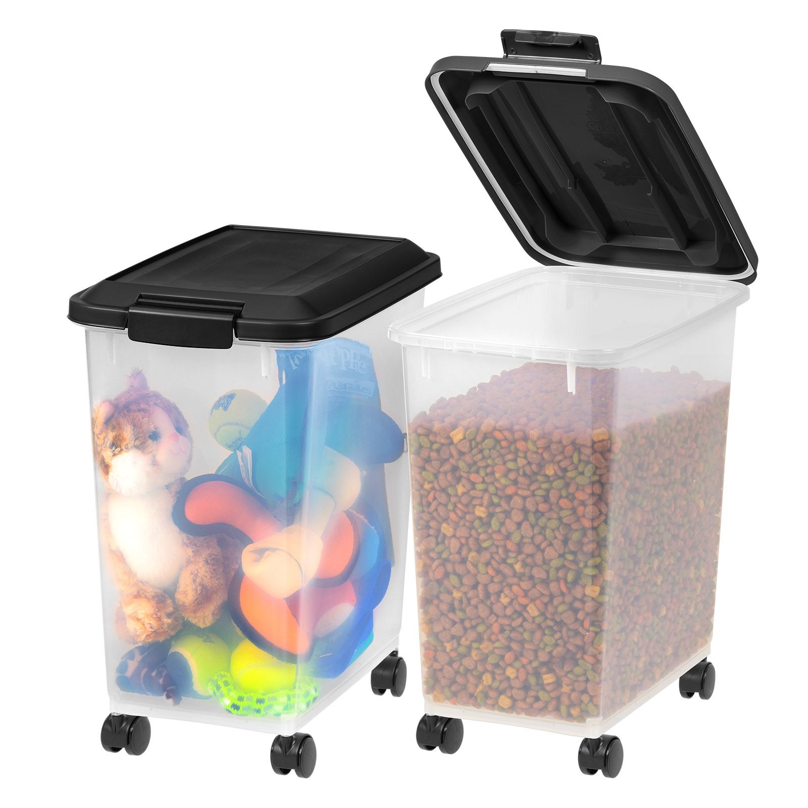 IRIS контейнер для хранения корма для животных 30 Lbs / 33 Qt с колесиками, 2 шт