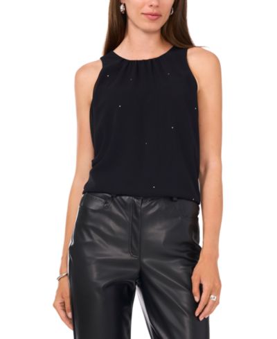 Топ Vince Camuto Women's Crewneck Sleeveless Embellished