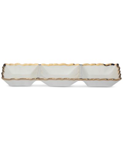 Certified International Regency 3-Section Porcelain Tray