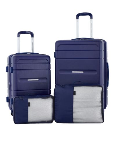French Connection Saint Martin 4 Piece Hardside Luggage Set 4in1 CUP/USB/USB-C/PHONE HOLDER