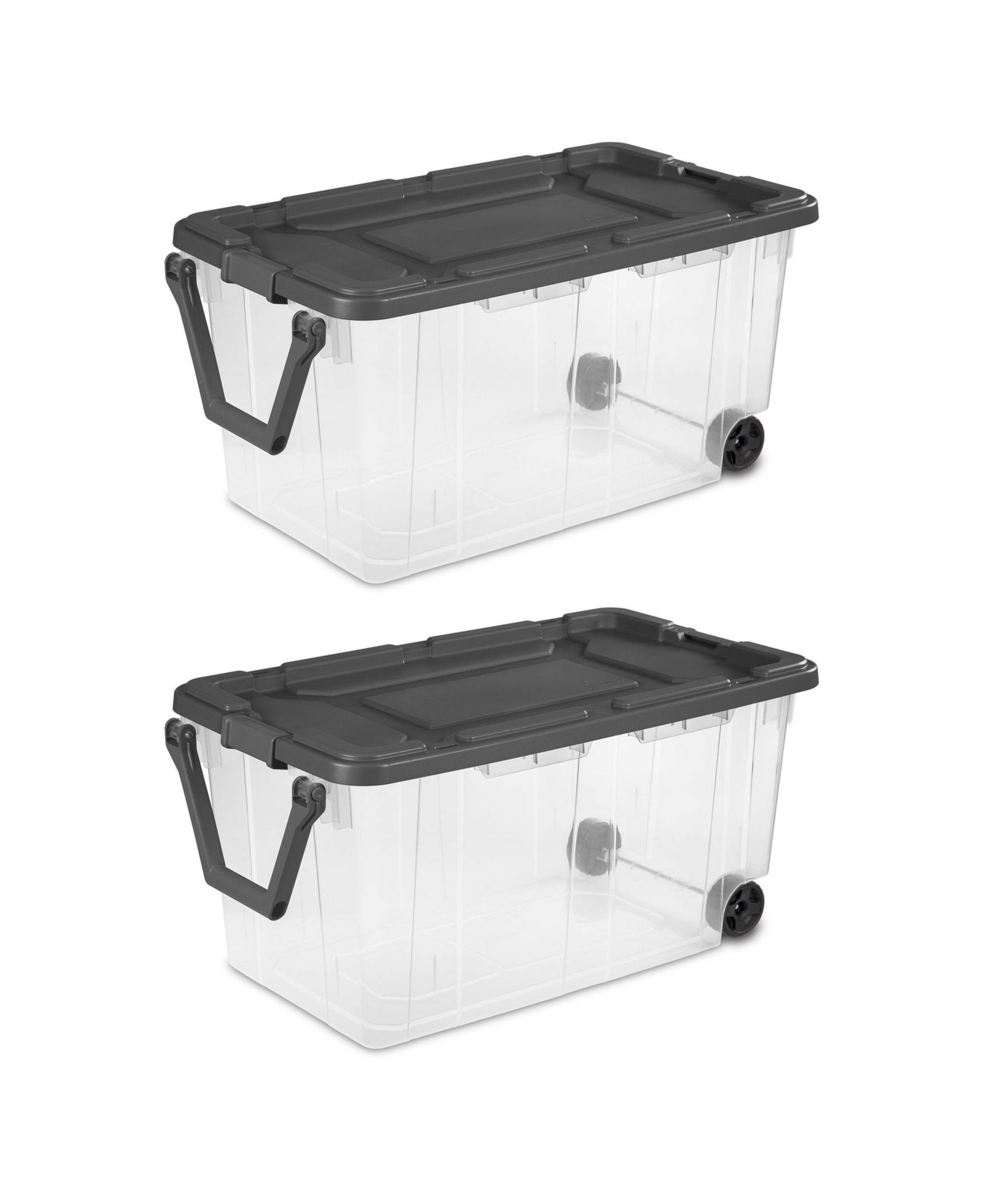 Контейнер для хранения Sterilite 160 Qt Latching Stackable Wheeled w/ Lid 2 Pack