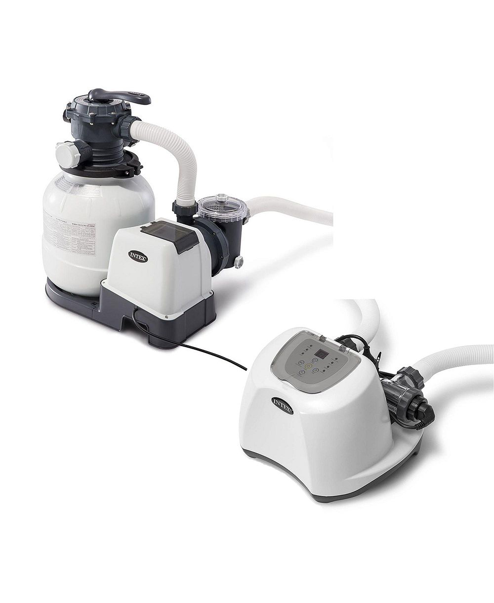 Intex 2100 GPH Pool Sand Filter Pump w/Krystal Clear Saltwater System