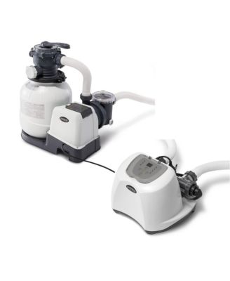 Intex 2100 GPH Pool Sand Filter Pump w/Krystal Clear Saltwater System