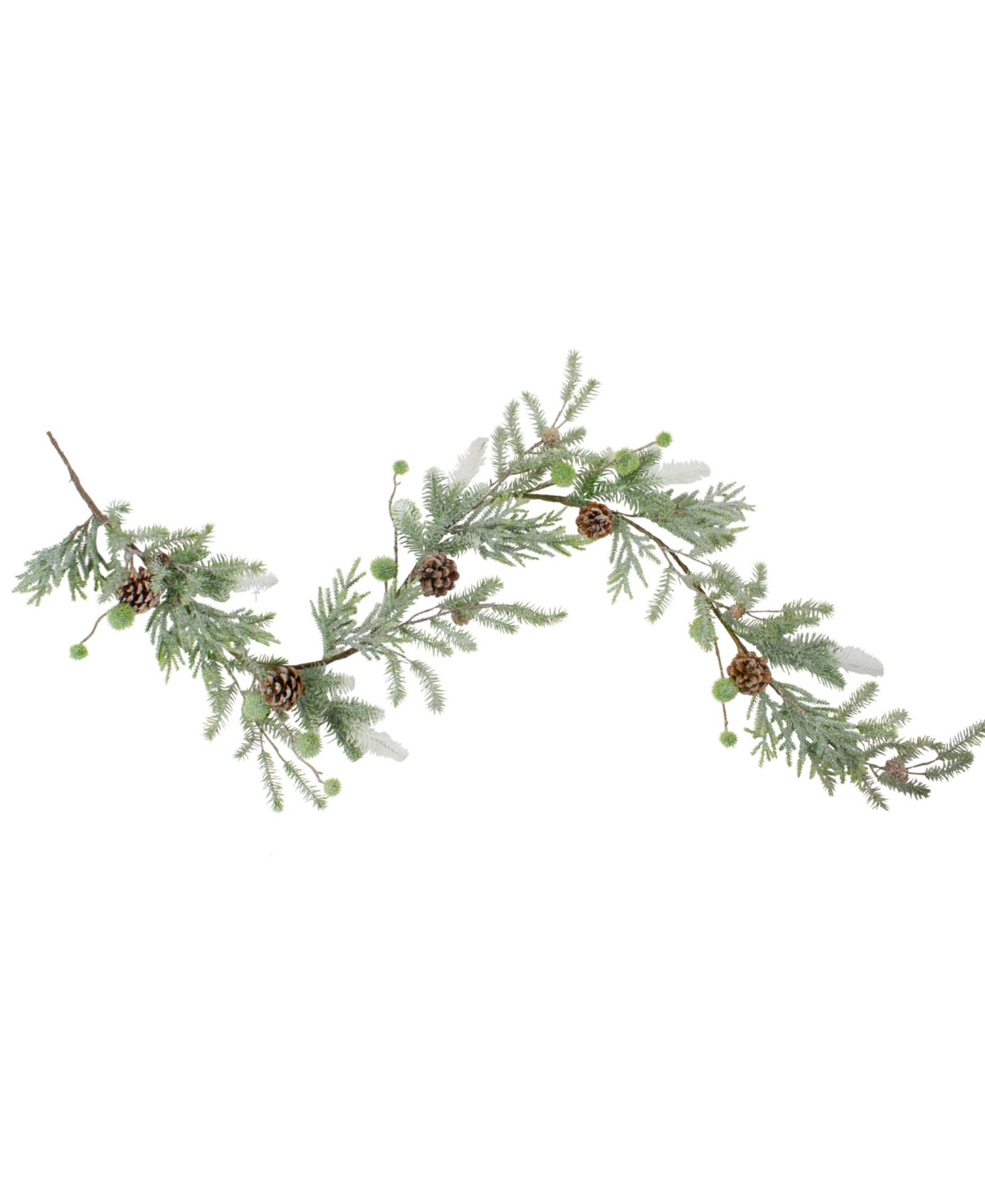 Northlight Рождественская гирлянда 5ft Frosted Pine and Pine Cone