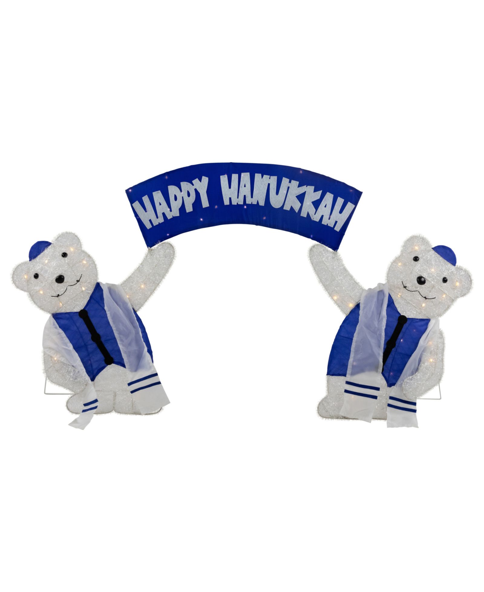 Световая вывеска Northlight LED Polar Bear "Happy Hanukkah" - 30 дюймов