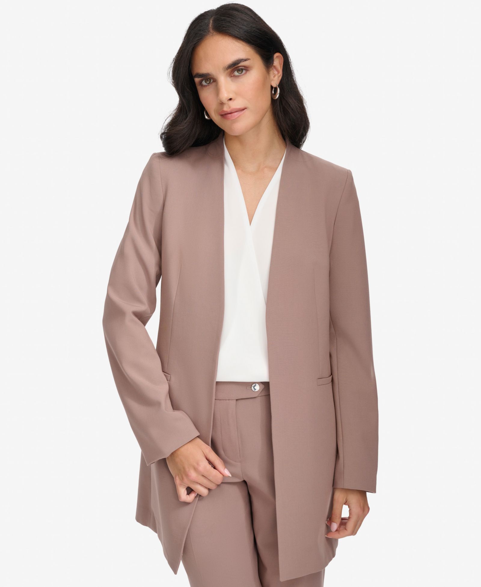 Блейзер Calvin Klein Women's Roll Sleeve Open Front