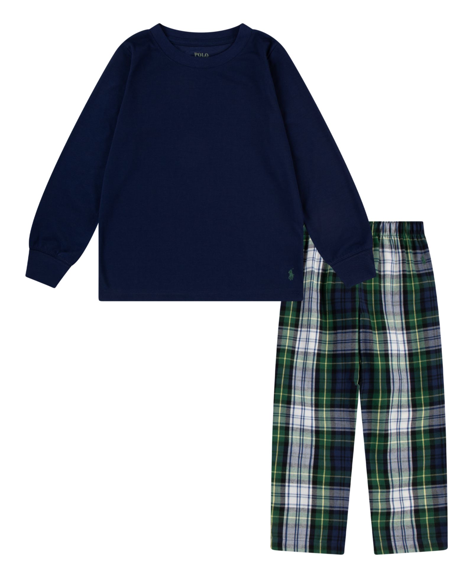 Polo Ralph Lauren Boys 4-7 2-Piece Long-Sleeve T-Shirt and Woven Pant Pajama Set