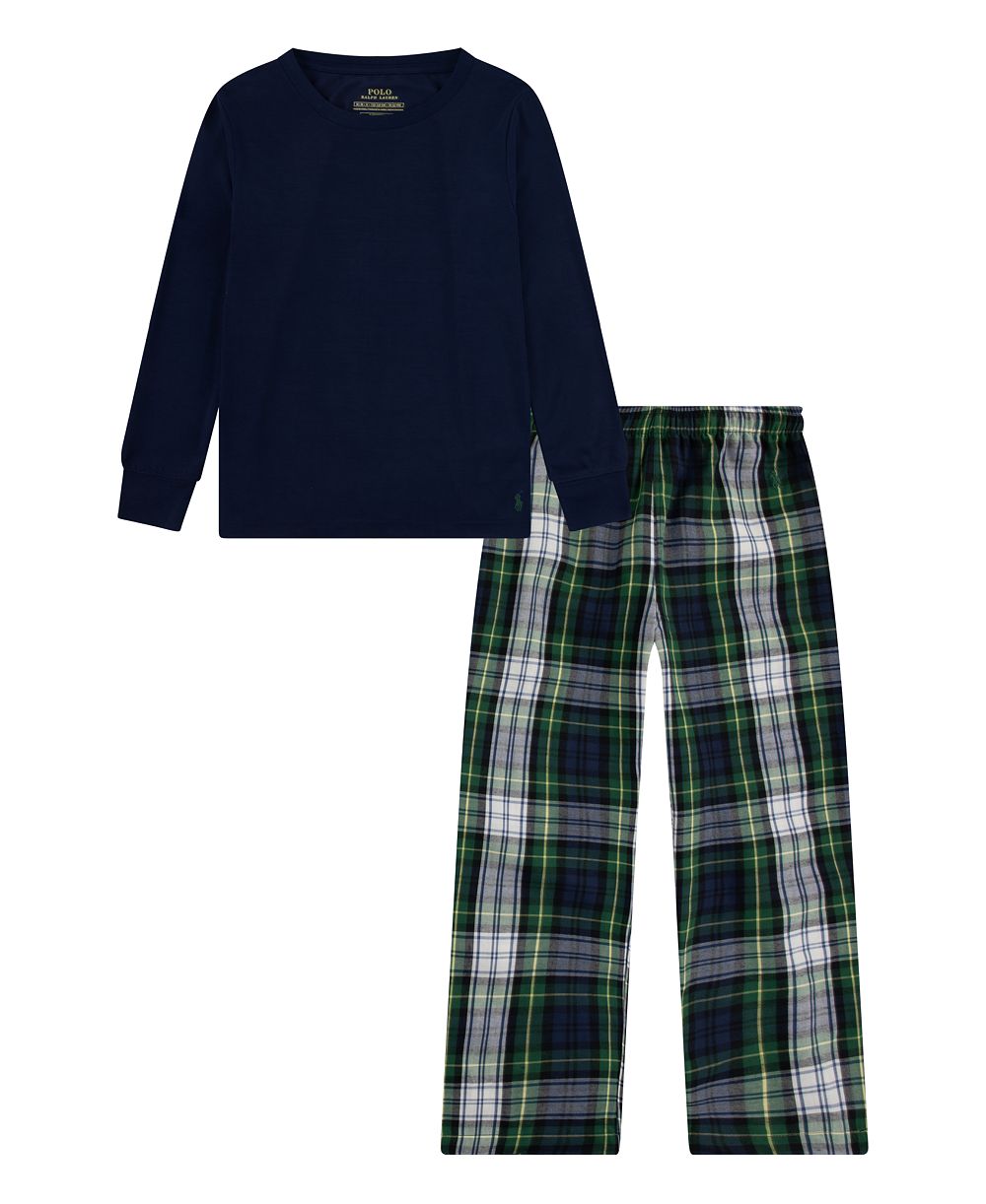 Polo Ralph Lauren Boys 8-20 2-Piece Long-Sleeve T-Shirt and Woven Pant Pajama Set