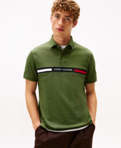 Мужская рубашка Tommy Hilfiger Classic-Fit Embroidered Chest Insert Polo Shirt