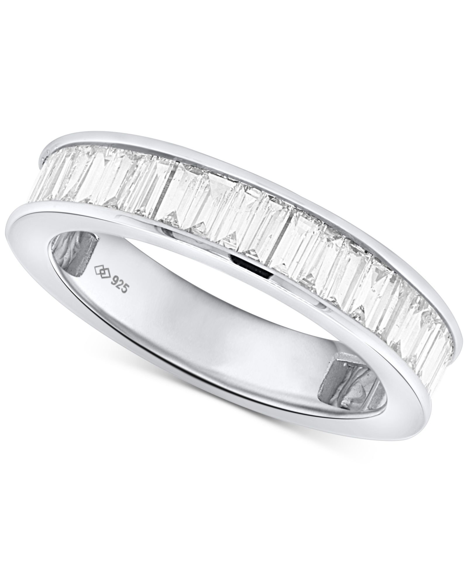 Forever Grown Diamonds кольцо с бриллиантами Lab Grown Diamond Baguette в Sterling Silver или 14k Gold-Plated Sterling Silver