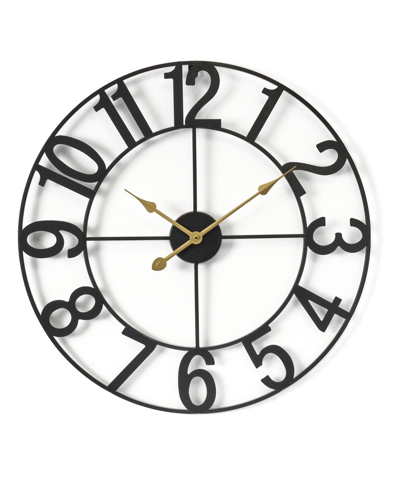 Sorbus Large Wall Clock for Living Room Decor - Numeral Wall Clock for Kitchen - 24 inch Wall Clock Decorative (Gold)