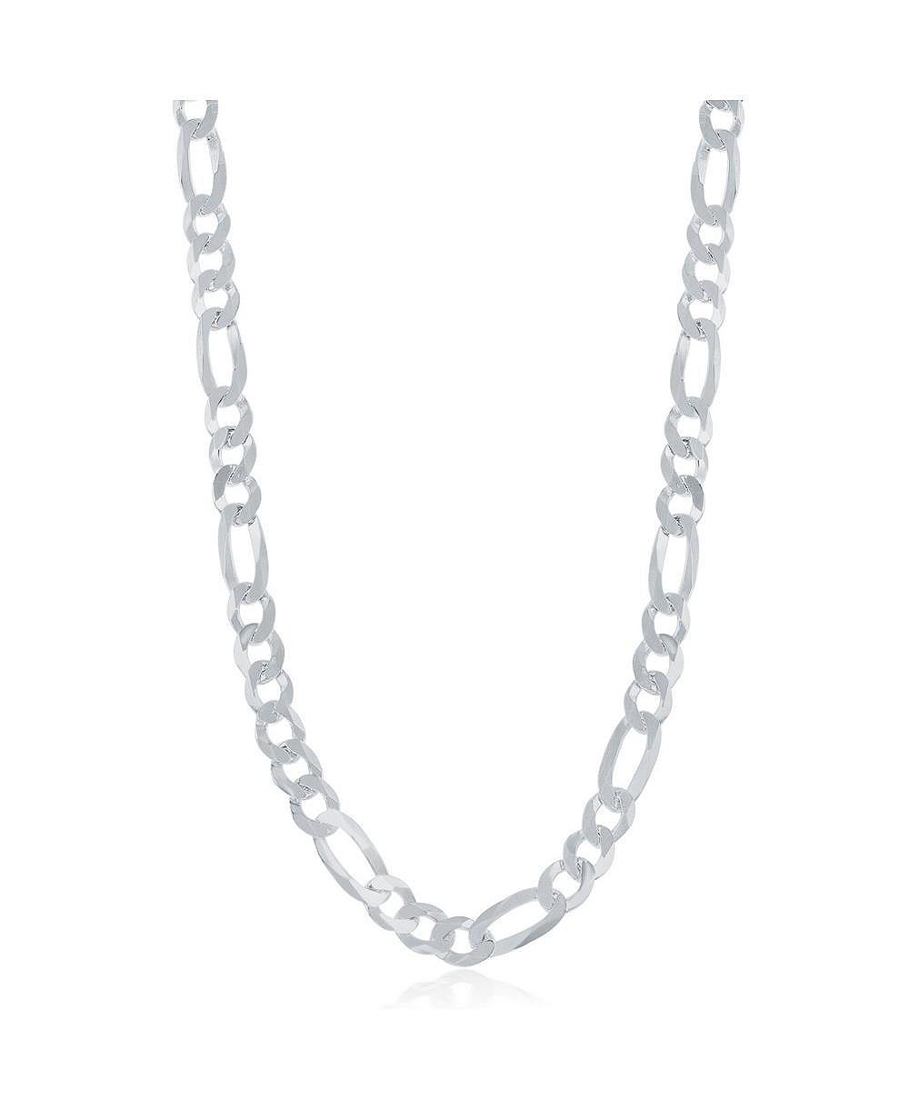 Цепочка Simona Sterling Silver 5.8mm Figaro - Rohdium Plated