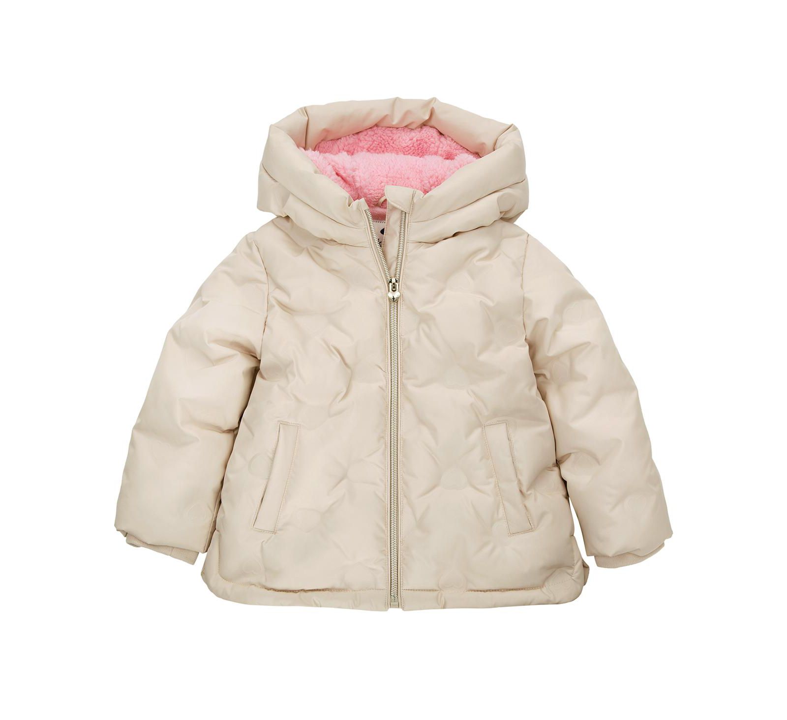 Rokka&Rolla Toddler Girls Fleece Lined Heart Puffer Jacket 2T-5T