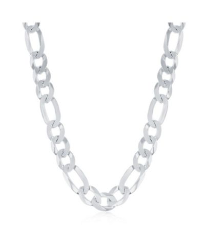 Цепочка Simona Figaro из стерлингового серебра 7.5mm, родированное