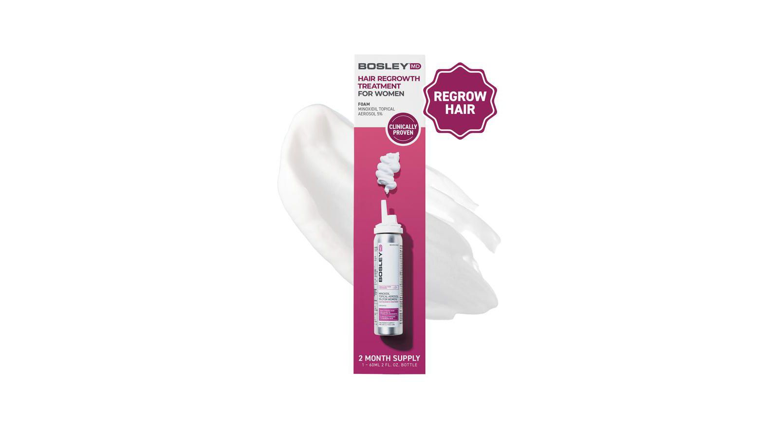 Пена для роста волос BosleyMD Women's 5% Minoxidil