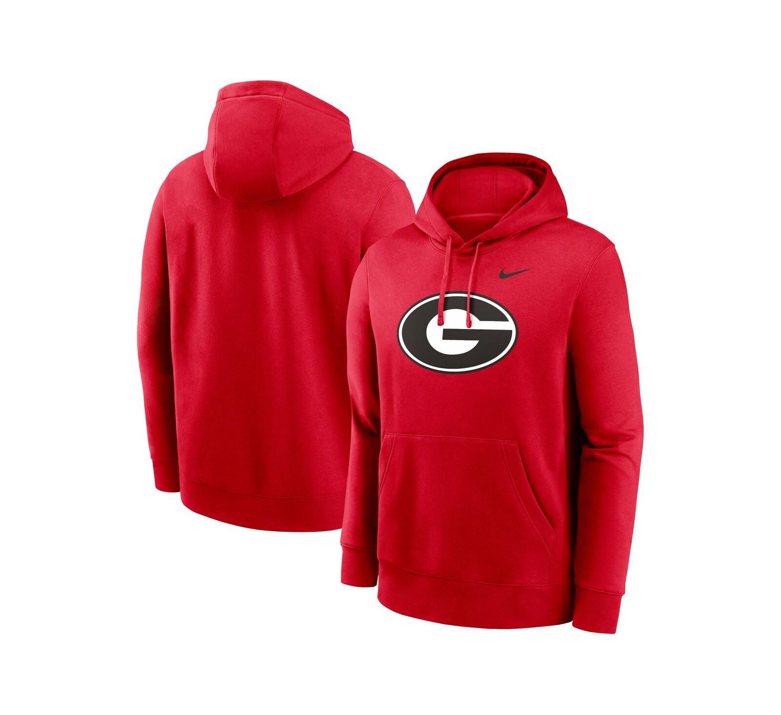 Nike Men's Red Georgia Bulldogs Primetime Evergreen Club Fleece Pullover Hoodie