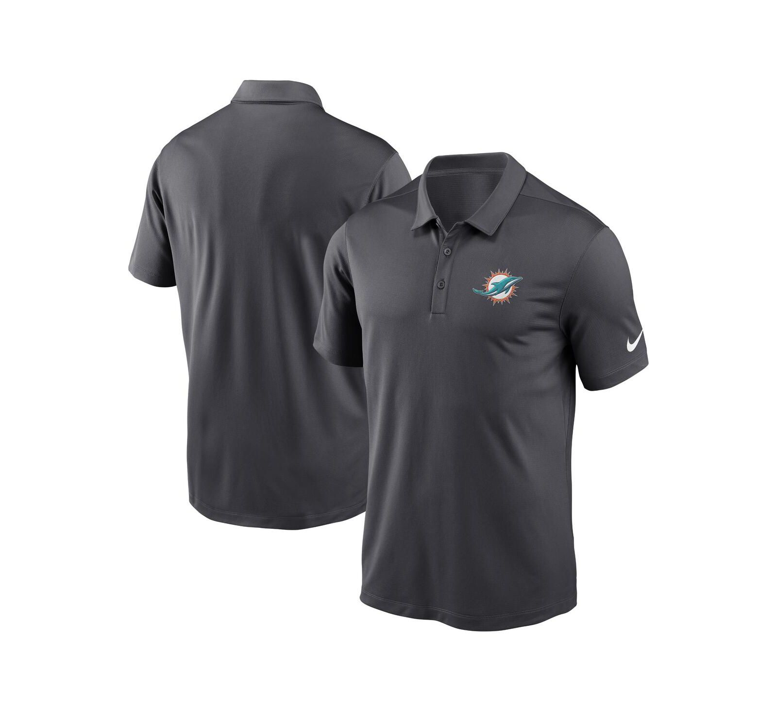 Nike Men's Anthracite Miami Dolphins Franchise Performance Polo