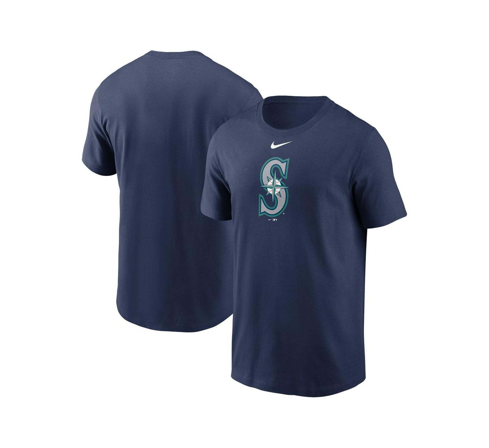 Nike Men's Navy Seattle Mariners Fuse Logo T-Shirt