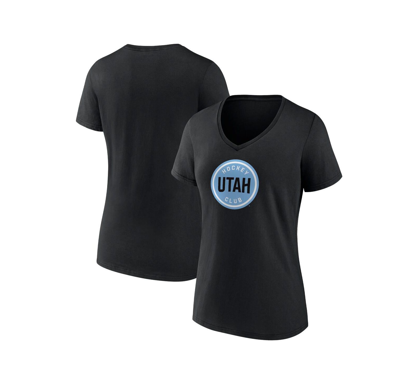 Fanatics футболка Utah Hockey Club Draft Logo V-Neck черная Женская