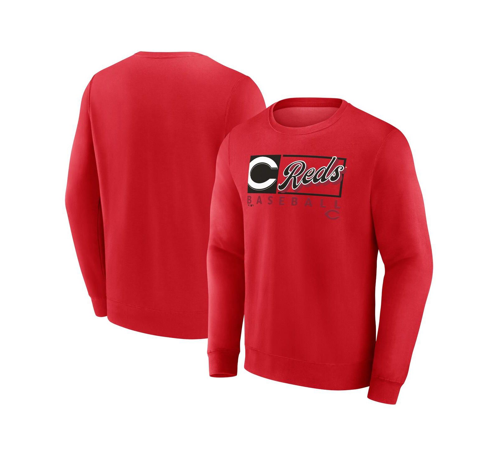 Мужская толстовка Fanatics Cincinnati Reds Focus Fleece Pullover красная