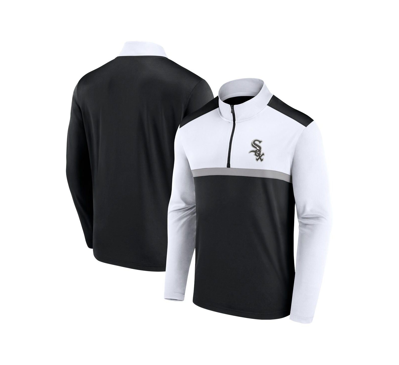 Мужская джемпер-зипка Fanatics Black Chicago White Sox Unstoppable Quarter-Zip Top