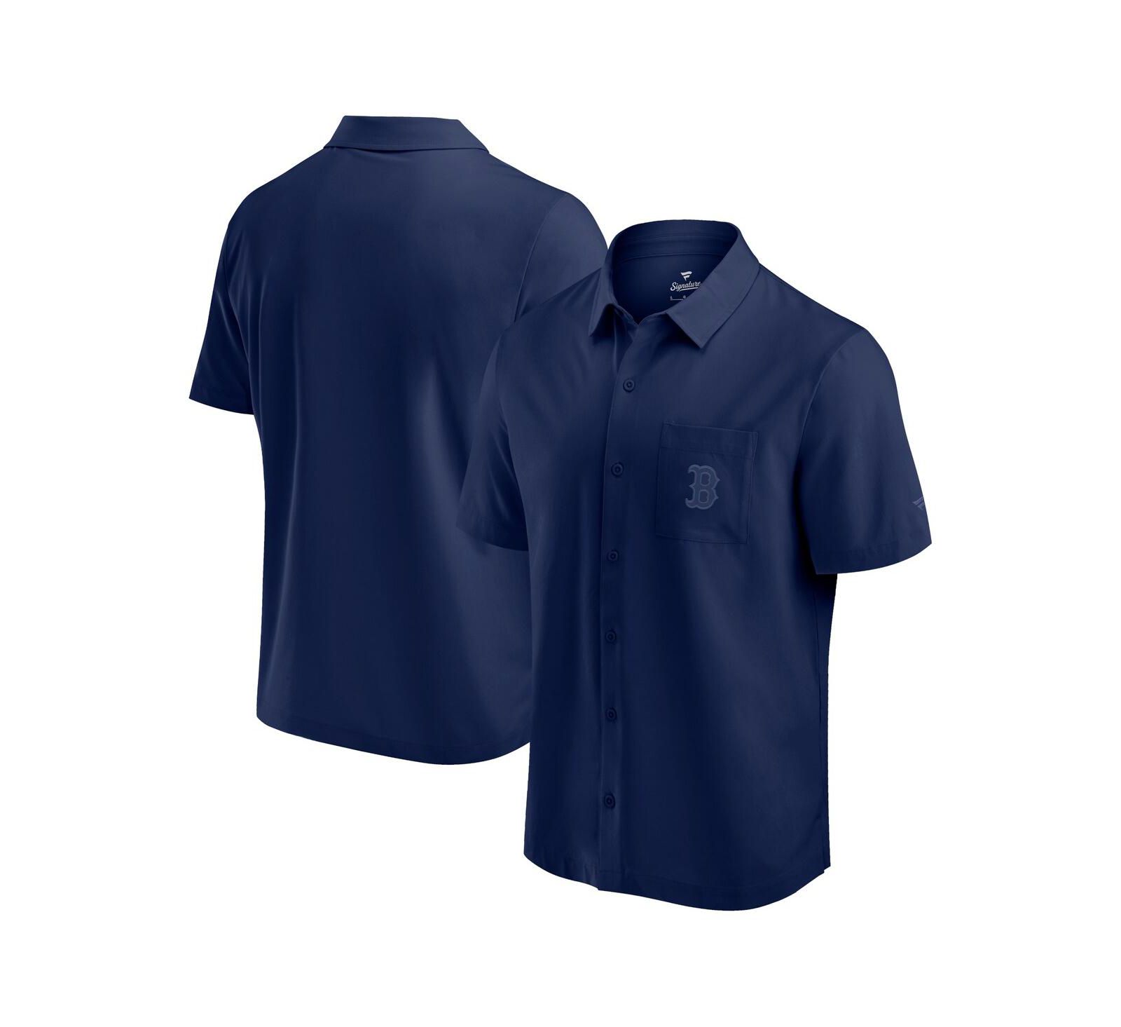 Мужская рубашка Fanatics Navy Boston Red Sox Front Office с коротким рукавом