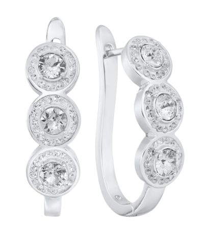 And Now This Clear Crystal Pave Hinged Hoop Earring