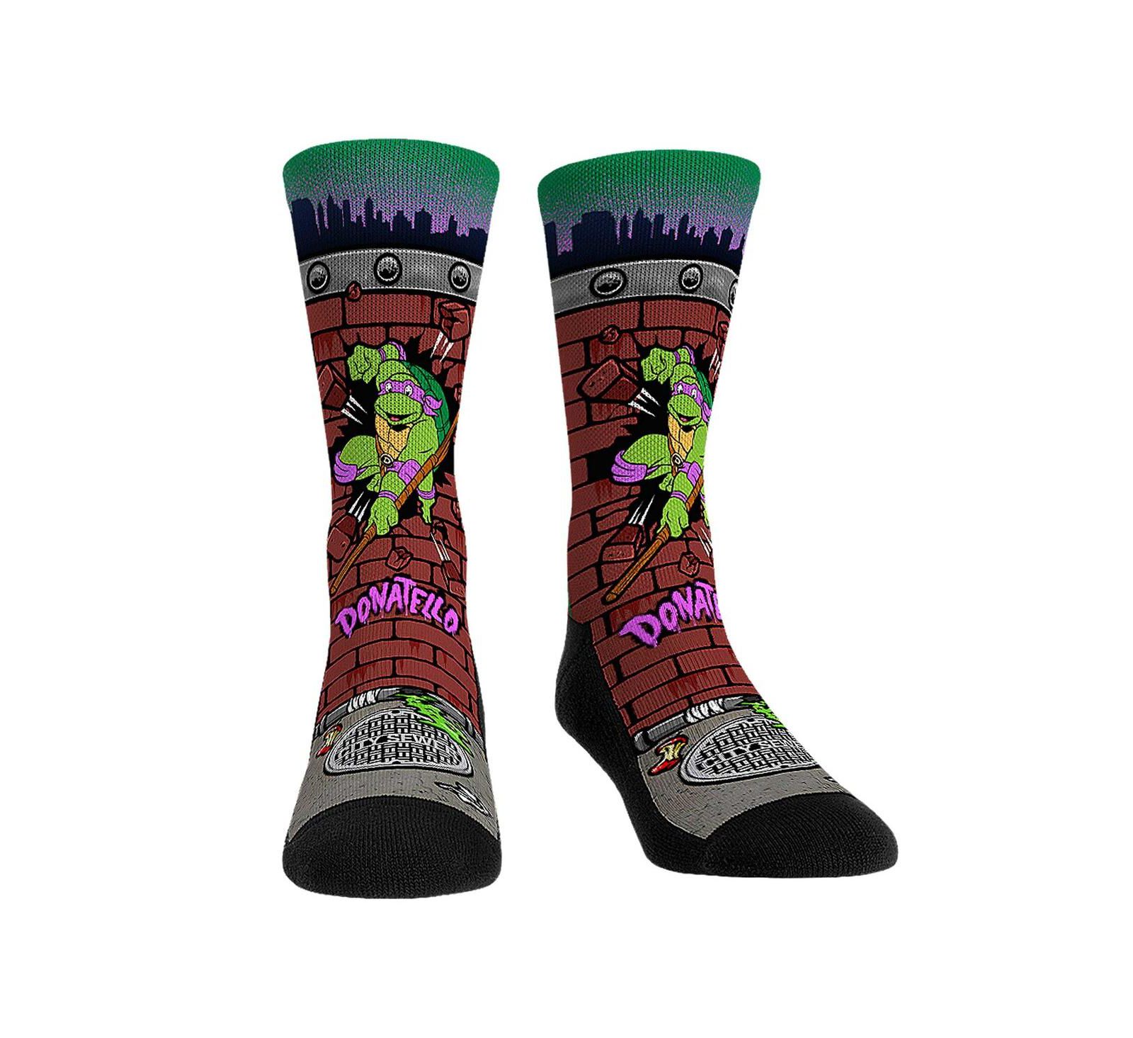 Носки Rock Em Socks Teenage Mutant Ninja Turtles Donatello Breakout Crew, для мужчин и женщин