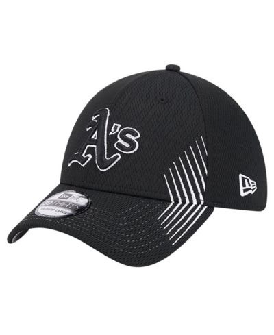 Мужская кепка New Era Black Oakland Athletics Active Dash Mark 39THIRTY Flex