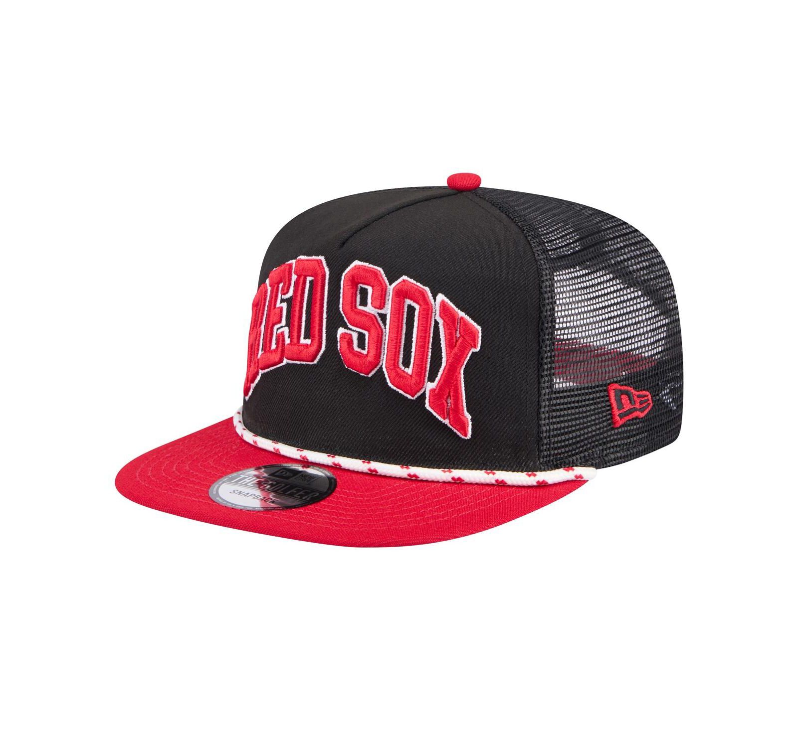 New Era Мужская кепка Boston Red Sox Throwback Meshback Golfer Hat, Black