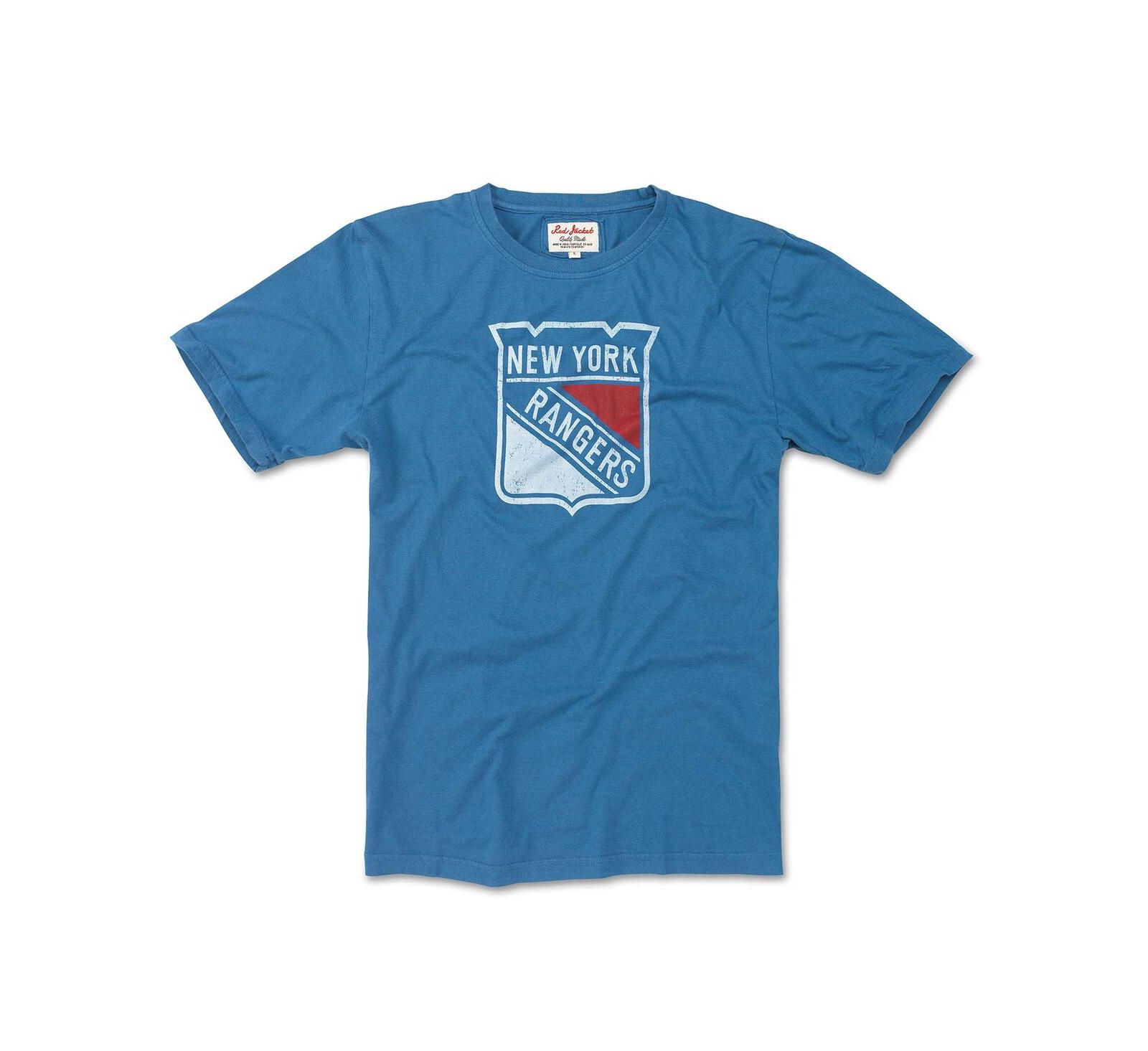 American Needle Men's Blue New York Rangers Brass Tacks T-Shirt
