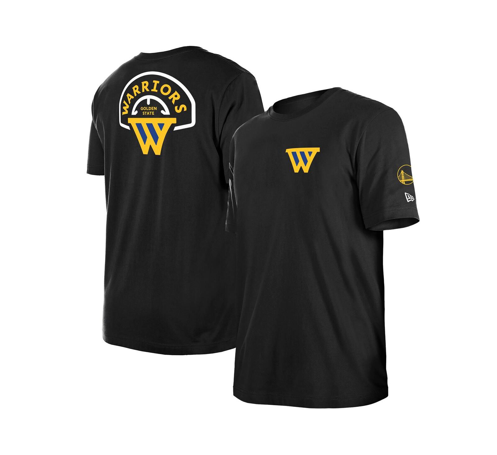 Мужская черная футболка New Era Black Golden State Warriors "W" Statement T-Shirt
