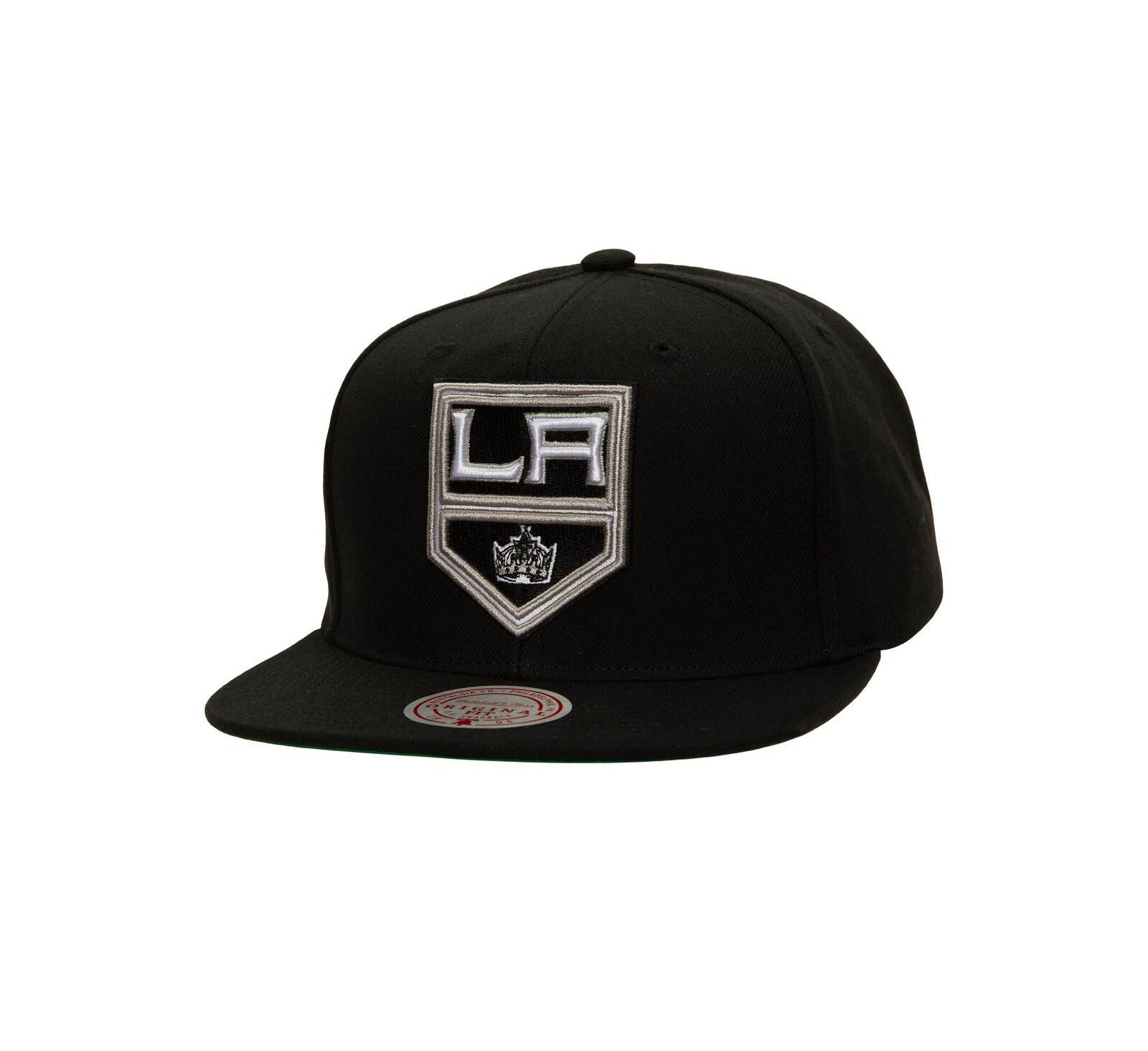 Mitchell & Ness Men's Black Los Angeles Kings Core Top Spot Snapback Hat