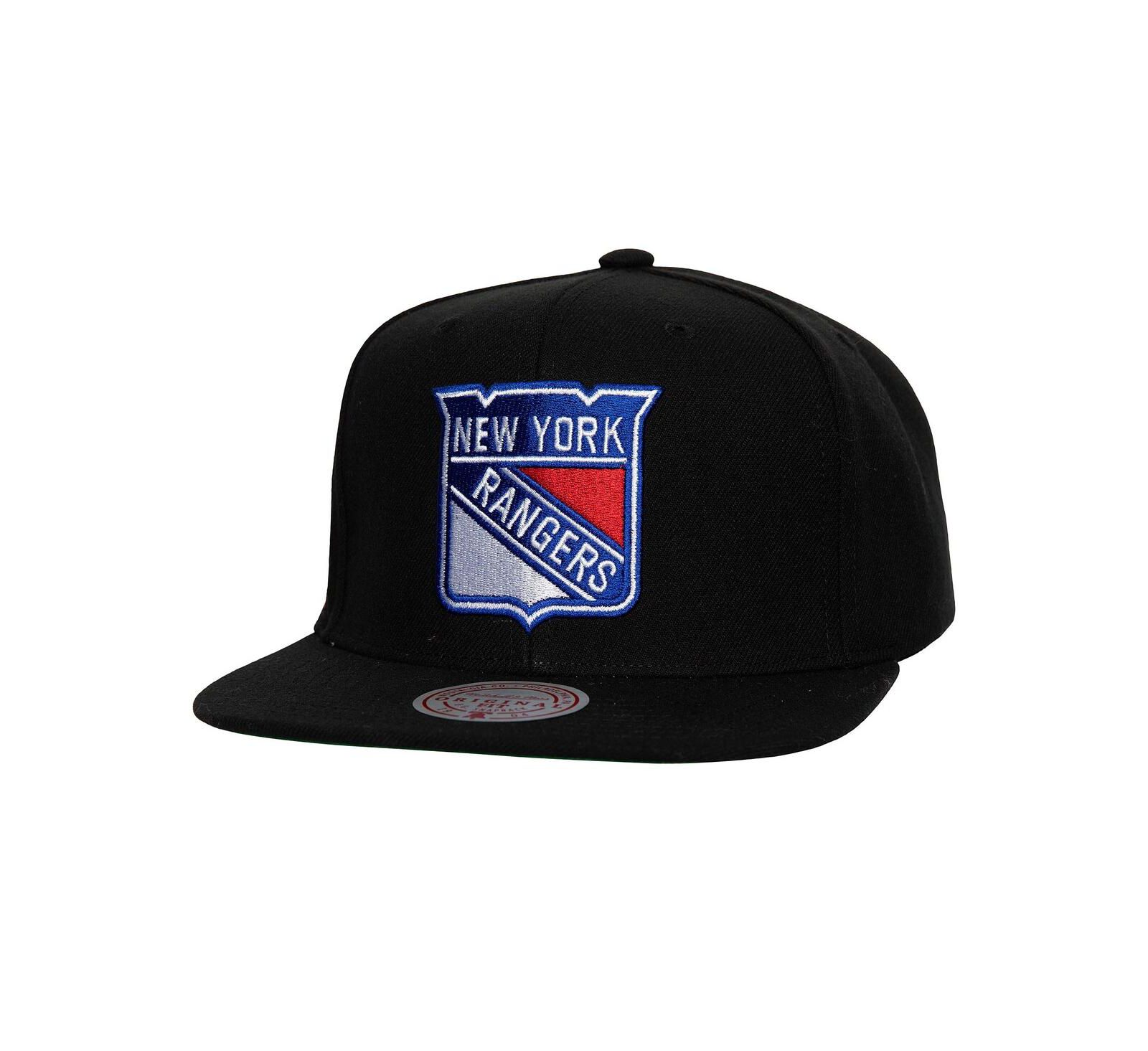 Мужская кепка Mitchell & Ness Black New York Rangers Core Top Spot Snapback