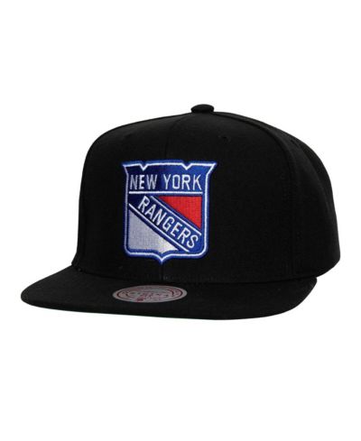 Мужская кепка Mitchell & Ness Black New York Rangers Core Top Spot Snapback