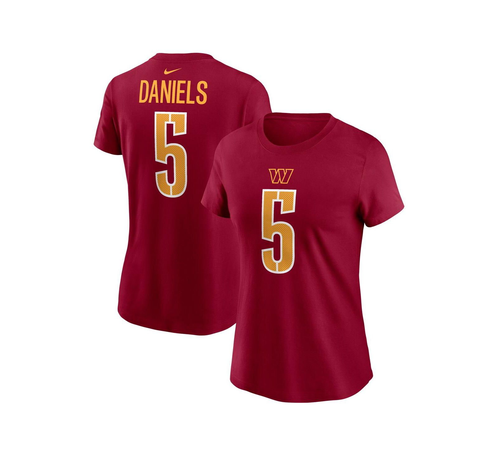Женская футболка Nike Jayden Daniels Washington Commanders 2024 NFL Draft First Round Pick бордовая