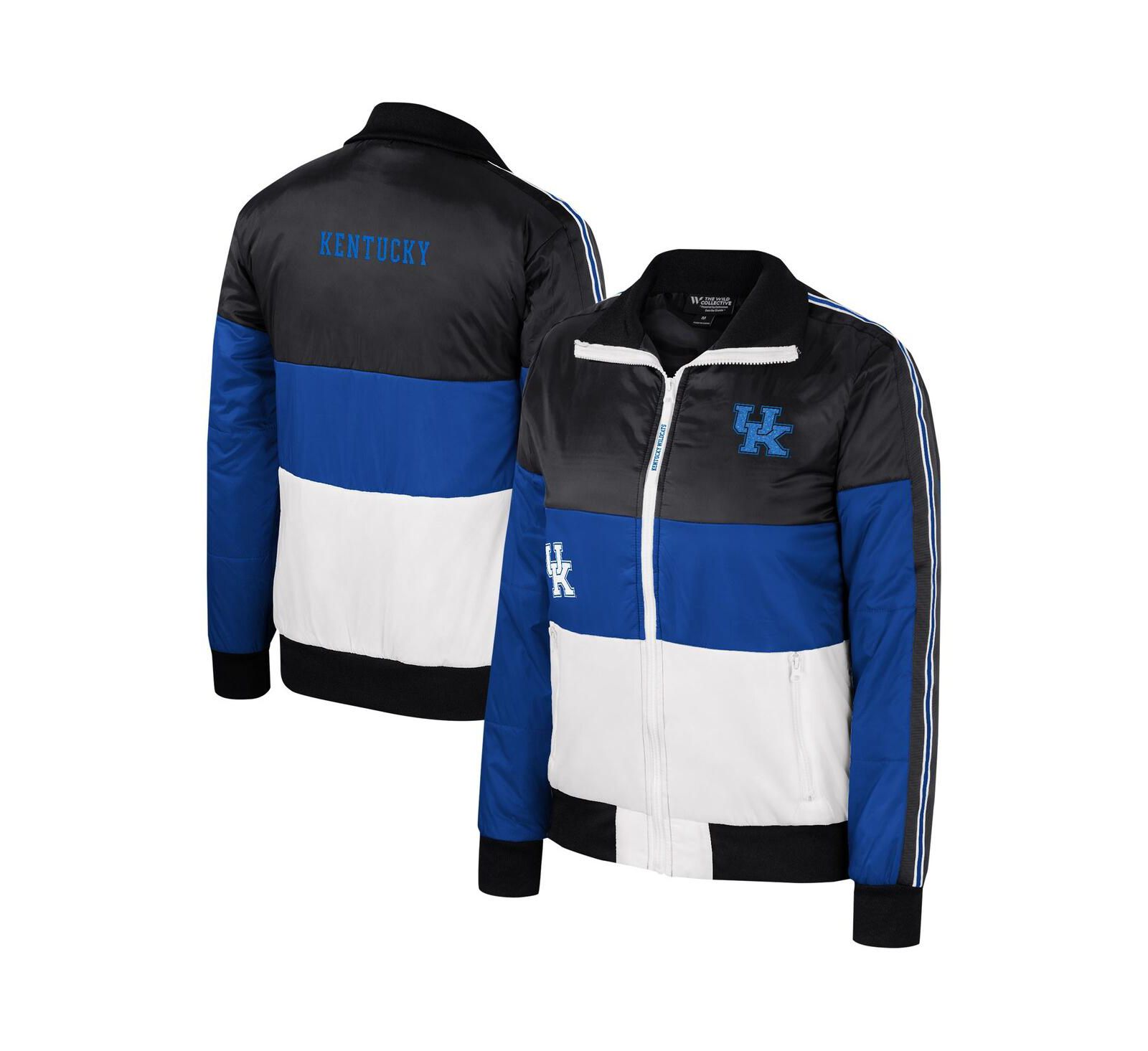 Женская утепленная куртка The Wild Collective Royal Kentucky Wildcats Color-Block Puffer Full-Zip