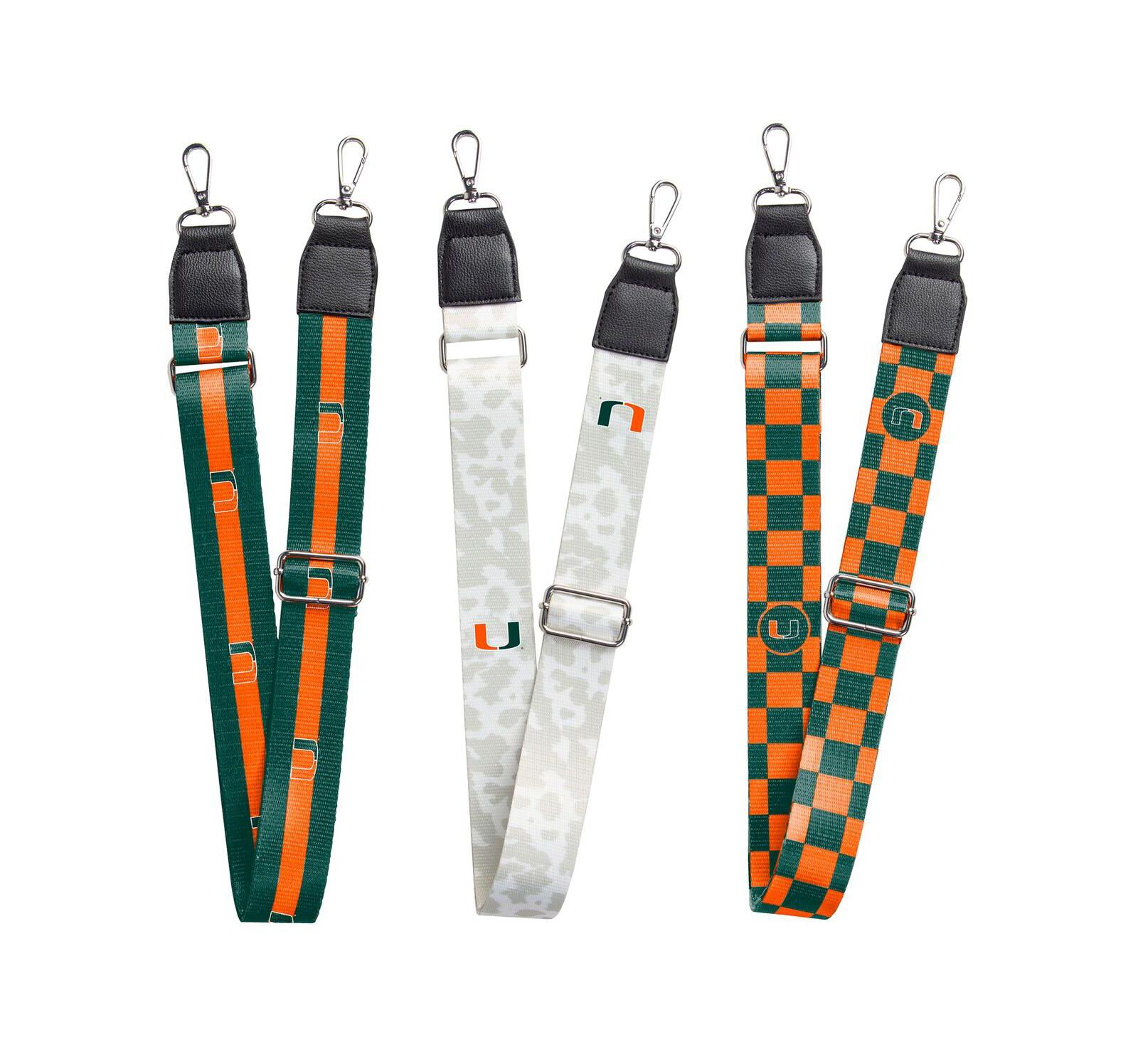 Набор ремешков для сумок Logo Brands Miami Hurricanes, 3 штуки