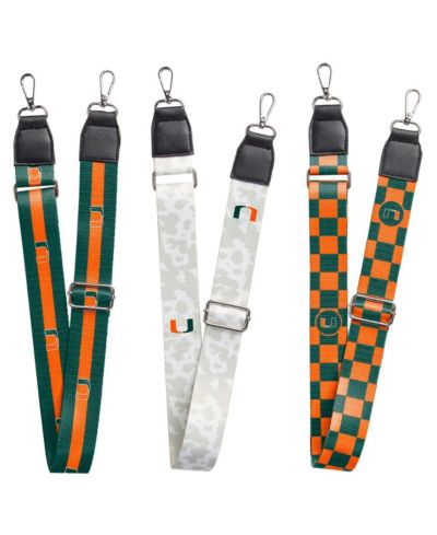 Набор ремешков для сумок Logo Brands Miami Hurricanes, 3 штуки