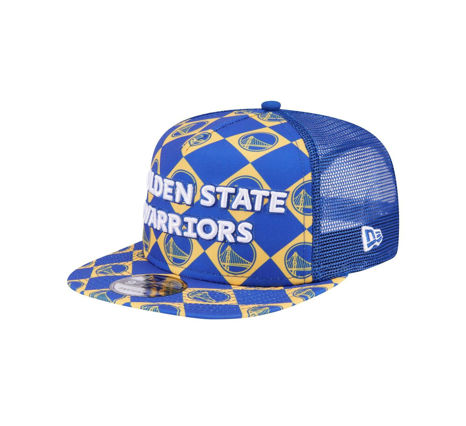 Мужская кепка New Era Golden State Warriors Seeing Diamonds A-Frame Trucker 9FIFTY Snapback
