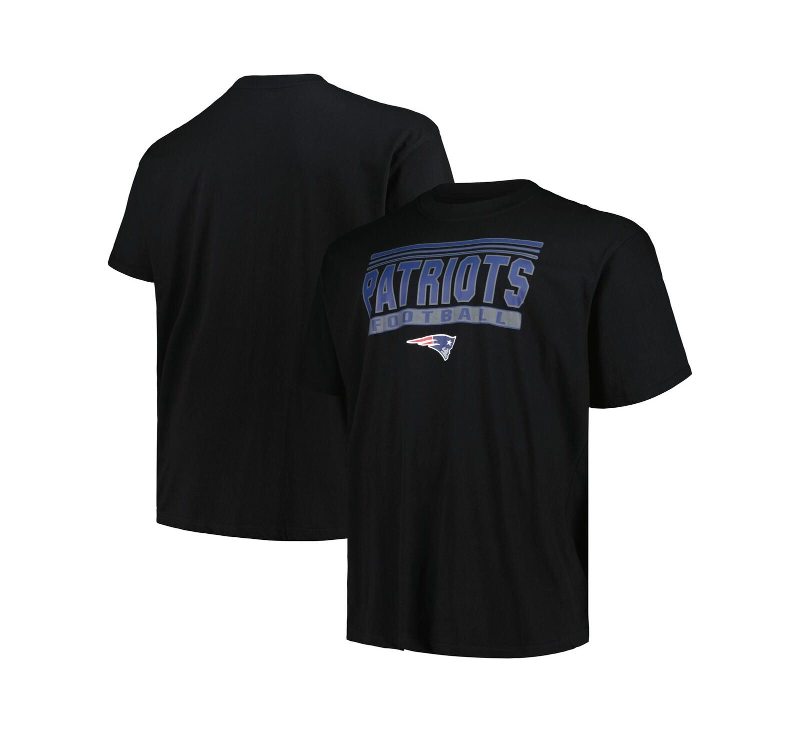 Fanatics Men's Black New England Patriots Big & Tall Pop T-Shirt
